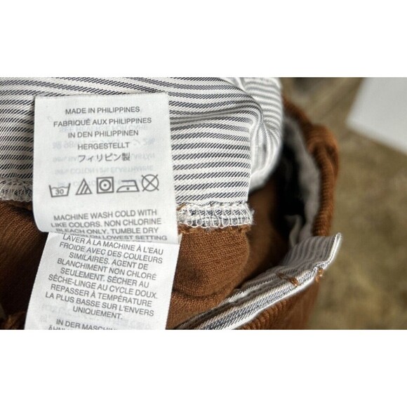 J Crew Corduroy Flare Pants Cropped Brown Color Zip Pockets Size 2 - Picture 8 of 8